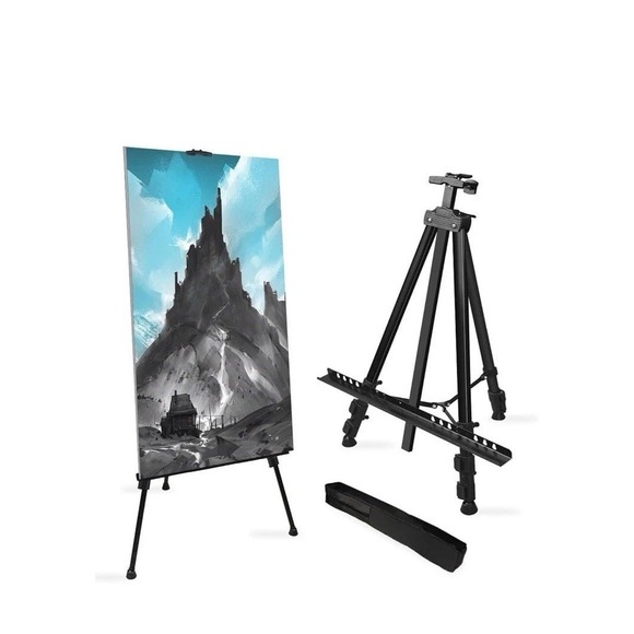 RFFTOK Other - RRFTOK Portable Artist Easel Tripod Stand w/Bag–Adjustable Height, Black Metal